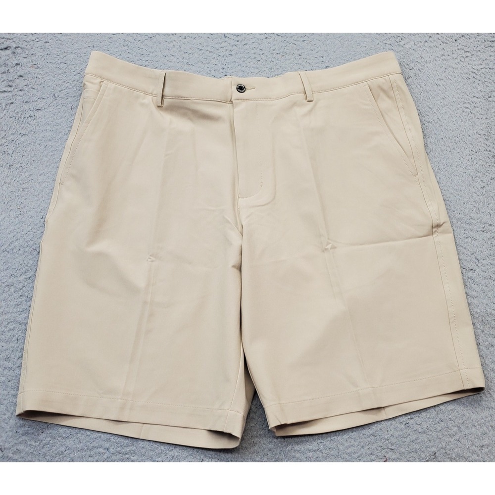 Dunning Golf Shorts Mens 38 Tan Player Fit Woven Performance Stretch Quick Dry
